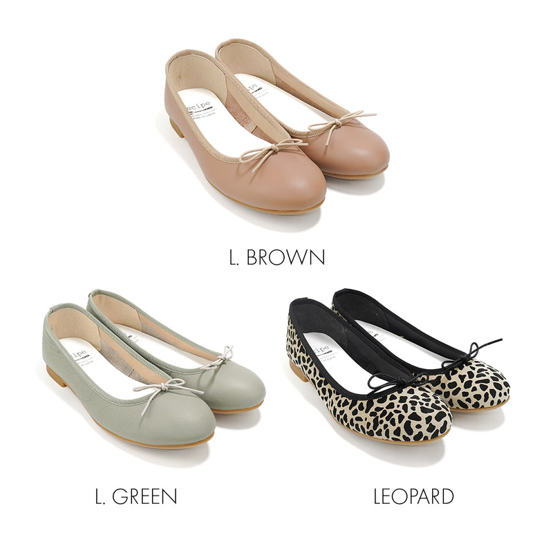 No.RP542 Round Toe Ribbon Leather Pumps