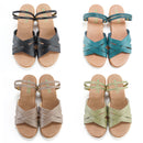 No.1843 Duo-Way Cross Belt Wedge Sandal