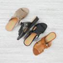 No.1845 Fringe Flat Slip-On Sandal