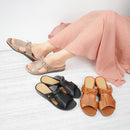 No.1845 Fringe Flat Slip-On Sandal