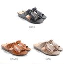 No.1845 Fringe Flat Slip-On Sandal