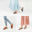 No.1845 Fringe Flat Slip-On Sandal