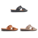 No.1845 Fringe Flat Slip-On Sandal