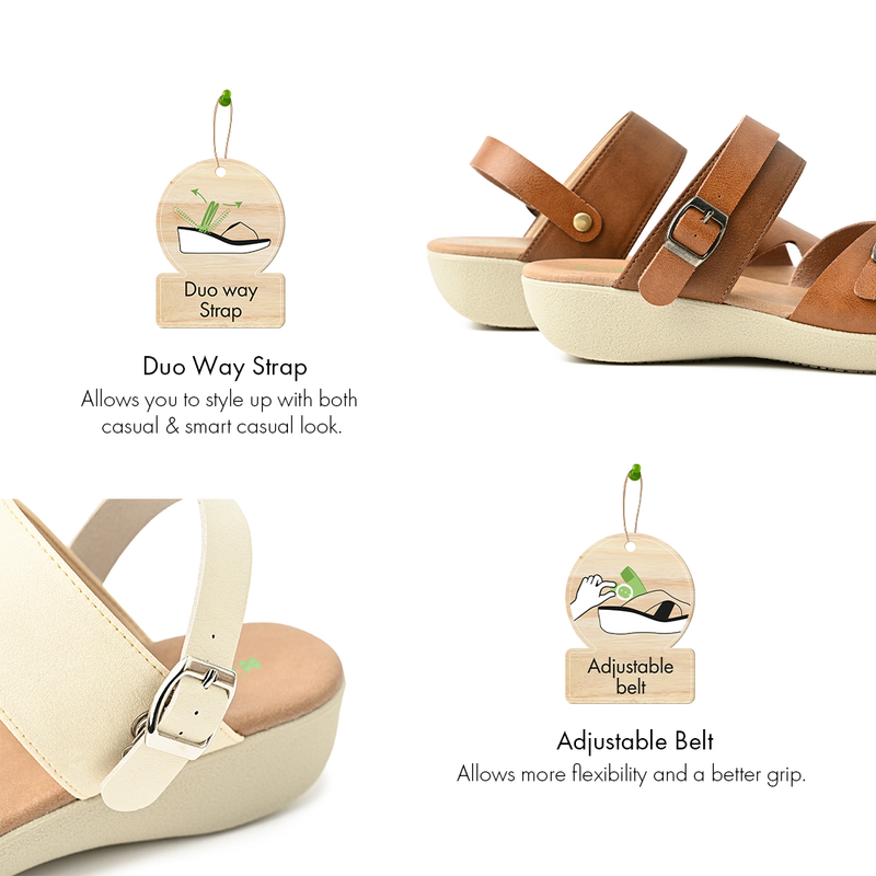 No.1853 Duo-way Strap Wedge Sandal