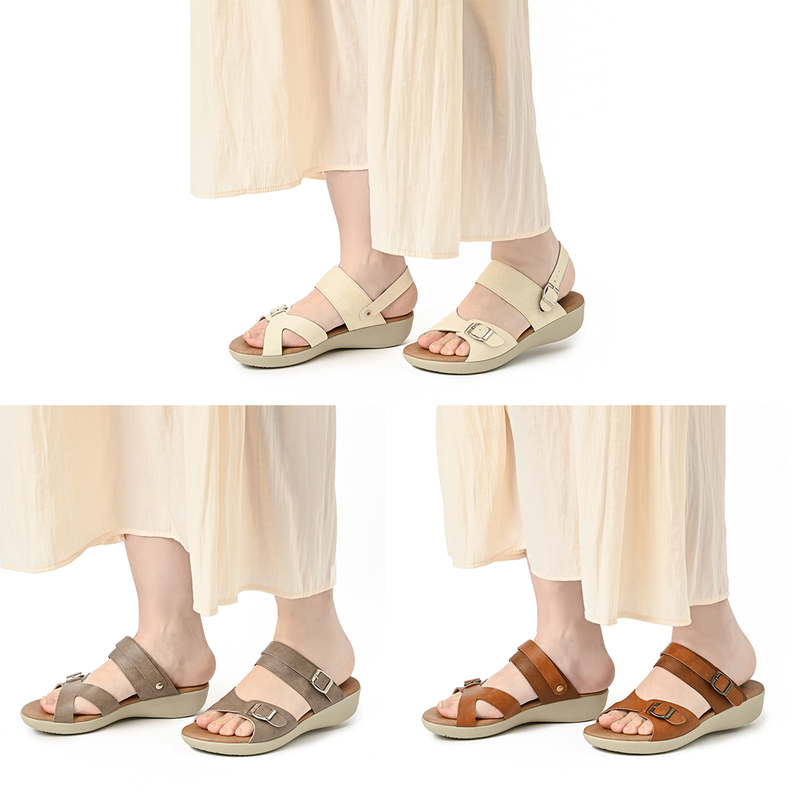 No.1853 Duo-way Strap Wedge Sandal