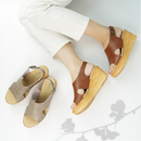 No.2039 Wedge Back Band Sandal
