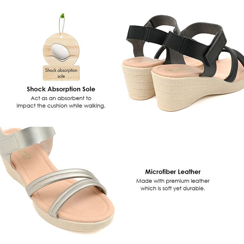 No.2052 Grace Strappy Wedge Sandals