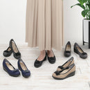 No.3075 Stable Heel Blink Ribbon Pumps
