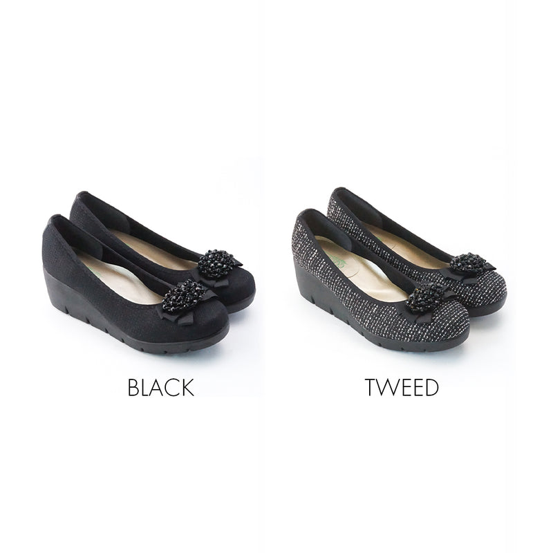No.3075 Stable Heel Blink Ribbon Pumps