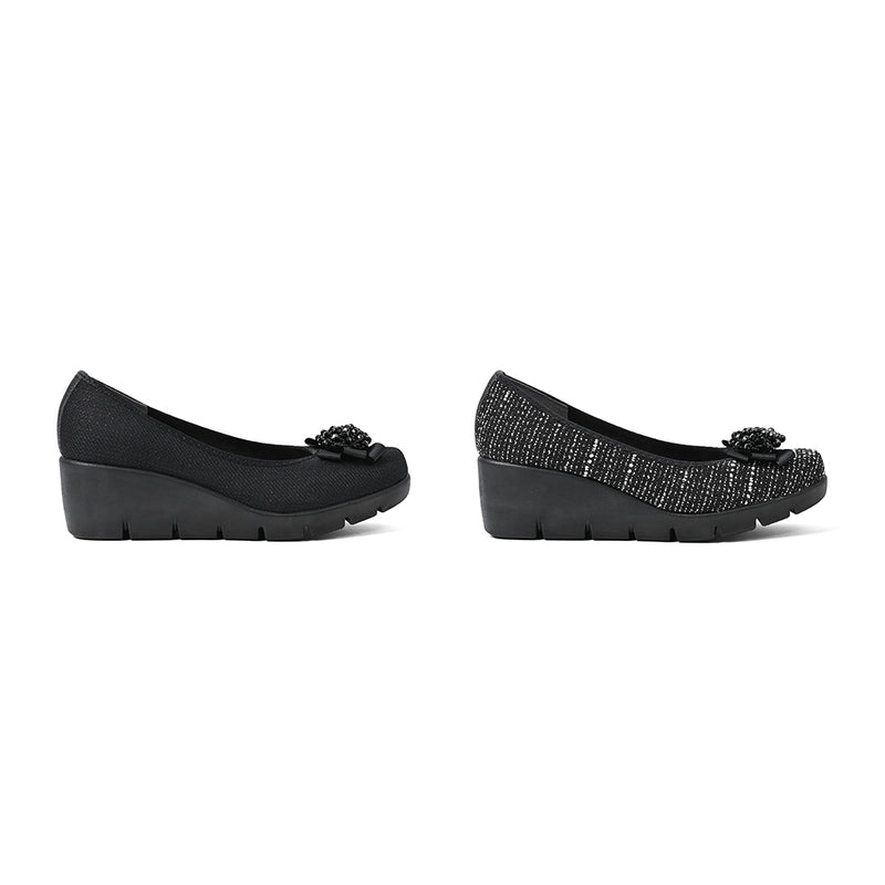 No.3075 Stable Heel Blink Ribbon Pumps
