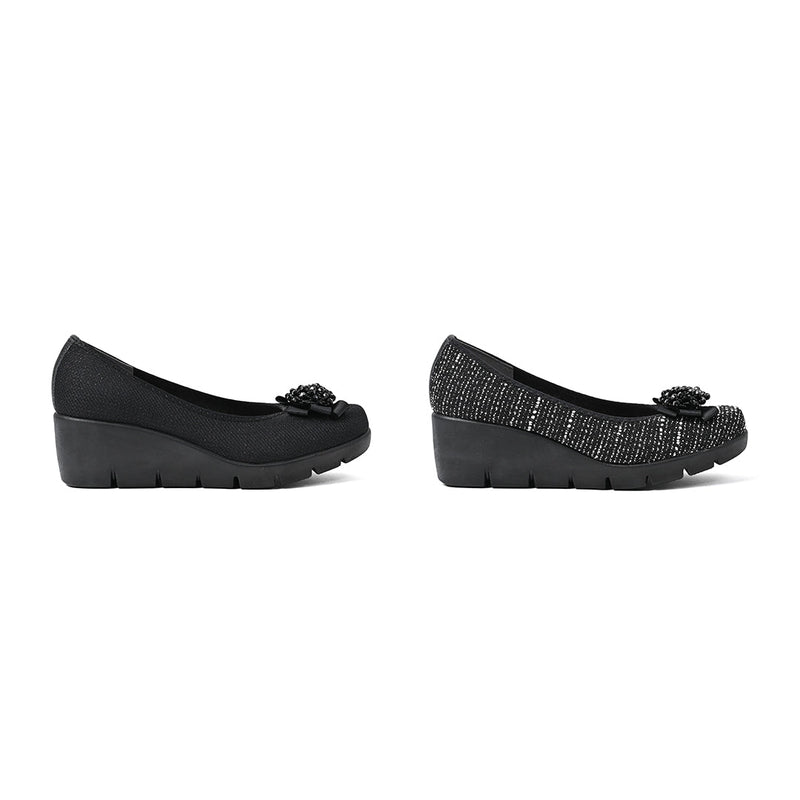 No.3075 Stable Heel Blink Ribbon Pumps