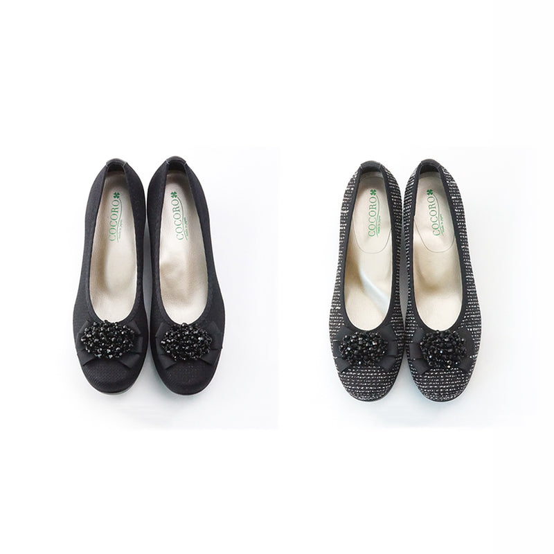 No.3075 Stable Heel Blink Ribbon Pumps
