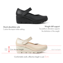 No.3083 Bunion Support Stable Heel Pumps