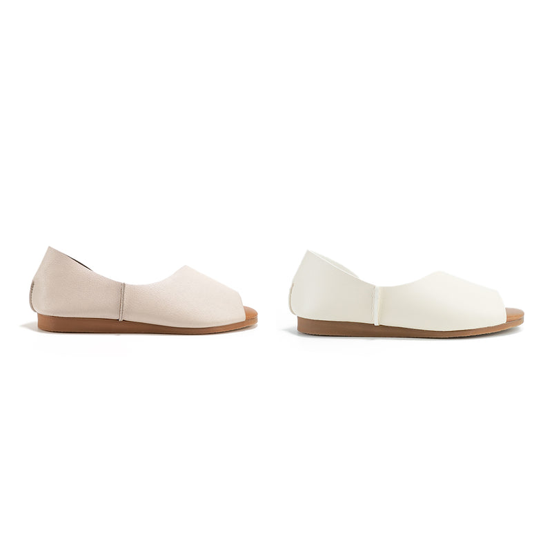 No.3702 Open Toe Flat Shoes