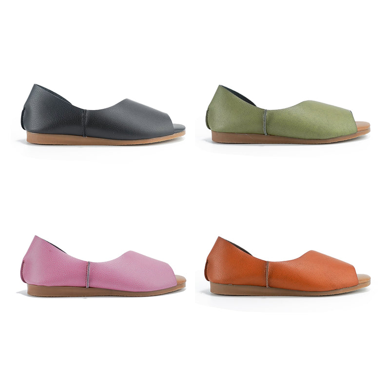 No.3702 Open Toe Flat Shoes