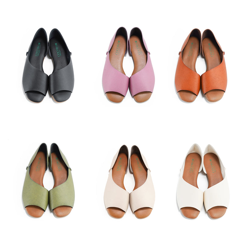 No.3702 Open Toe Flat Shoes