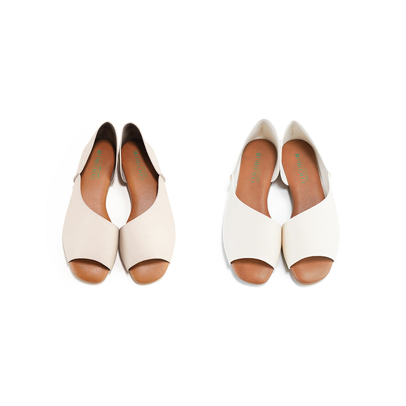 No.3702 Open Toe Flat Shoes