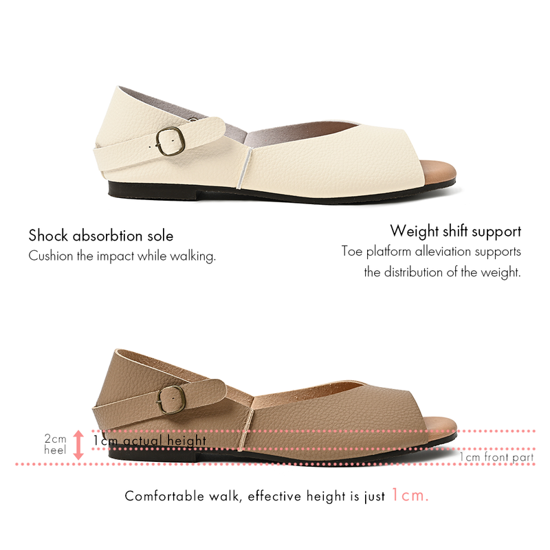 No.3707 Open Toe Flat Shoes