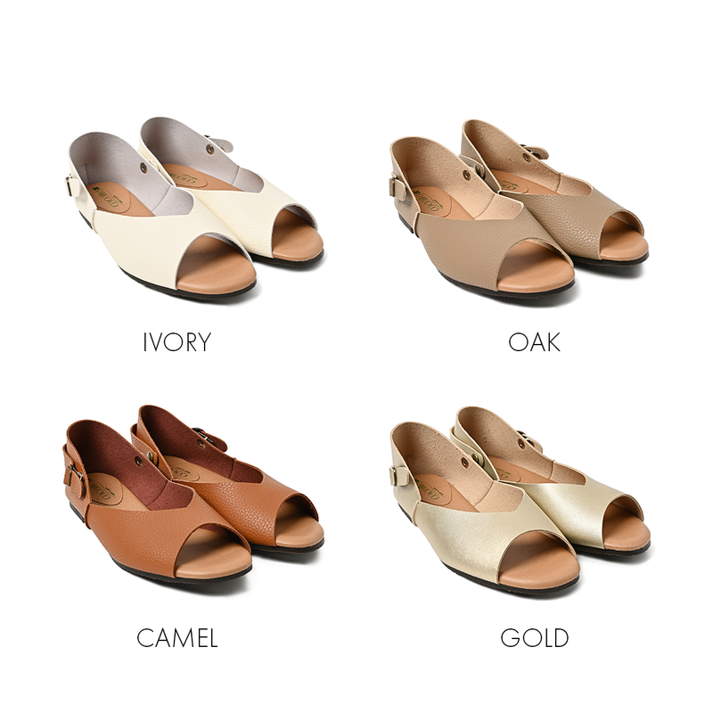 No.3707 Open Toe Flat Shoes