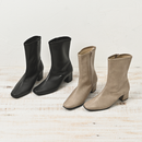 No.4011 Chunky Heel Side Zip Boots