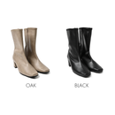 No.4011 Chunky Heel Side Zip Boots