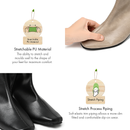 No.4011 Chunky Heel Side Zip Boots