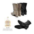 No.4011 Chunky Heel Side Zip Boots