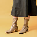 No.4011 Chunky Heel Side Zip Boots