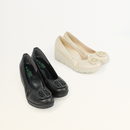 No.3088 Stable Heel Metal Buckle Pumps