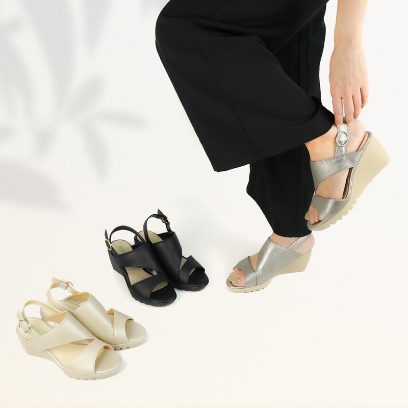 No.2048 In-step Cover Wedge Sandal