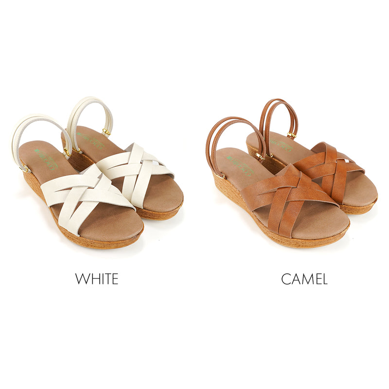 No.1843 Duo-Way Cross Belt Wedge Sandal