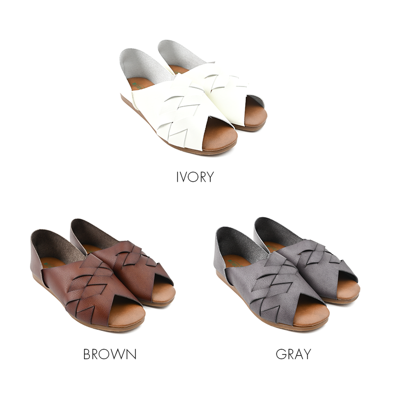 No.3710 Open Toe Flat Shoes