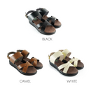 No.2082 Wavy Sole Cross Belt Sandal