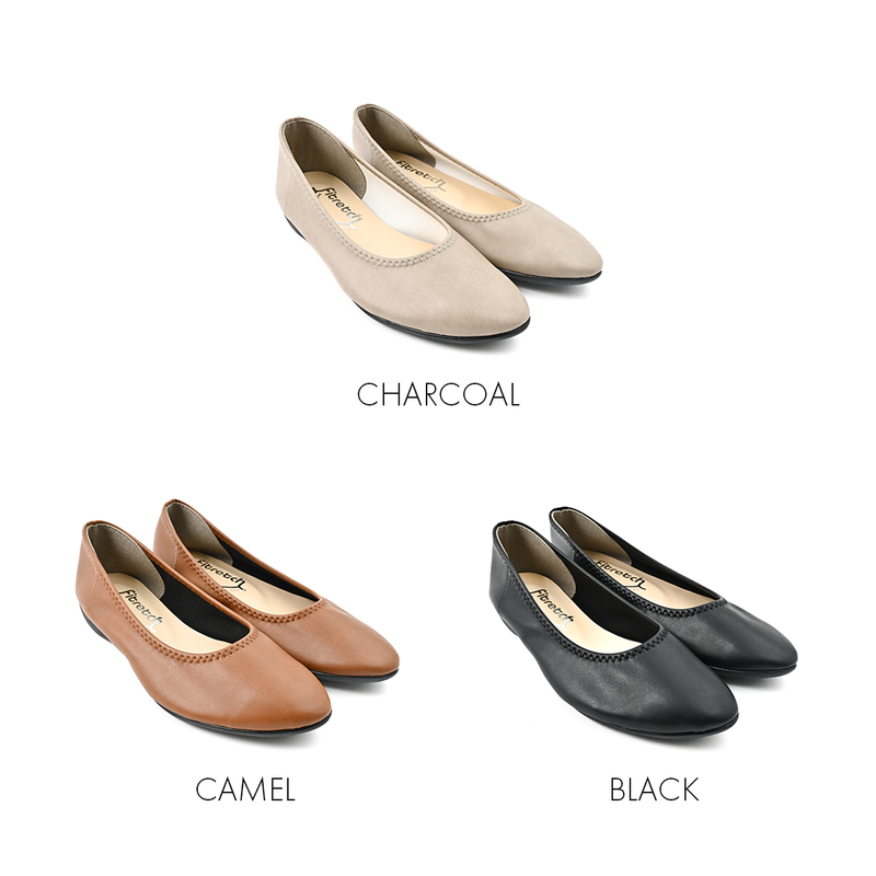 No.7004A Stretch Fit Flat Pumps