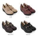 No.3090 Stable Heel Metal Buckle Pumps
