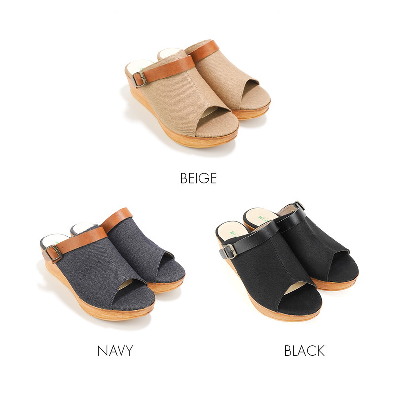 No.2042 Duo-Way Strap Wedge Sandal