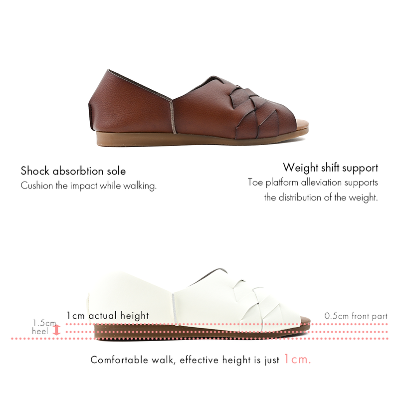 No.3710 Open Toe Flat Shoes