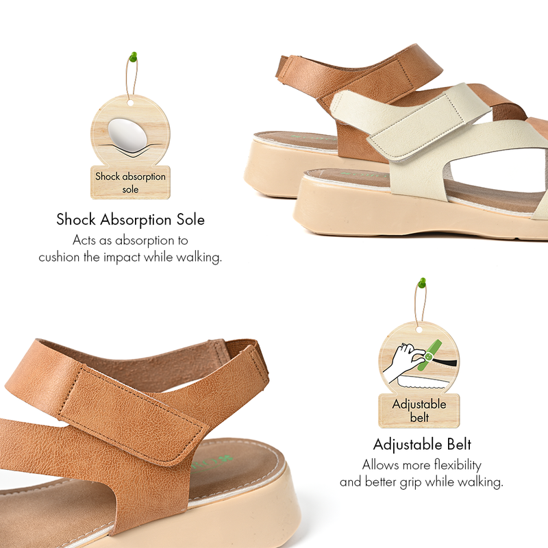 No.2047 Ankle Support Belt Wedge Sandal