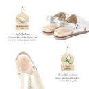 No.4801 Arch Cushion Leather Cross Sandal