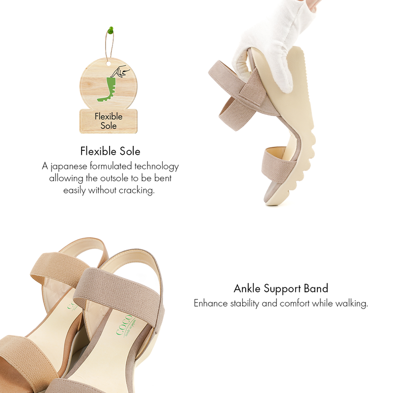 No.2045 Ankle Support Belt Wedge Sandal