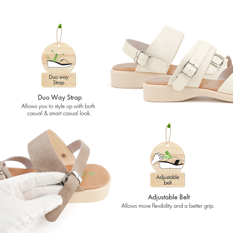 No.1850 Duo-way Strap Wedge Sandal