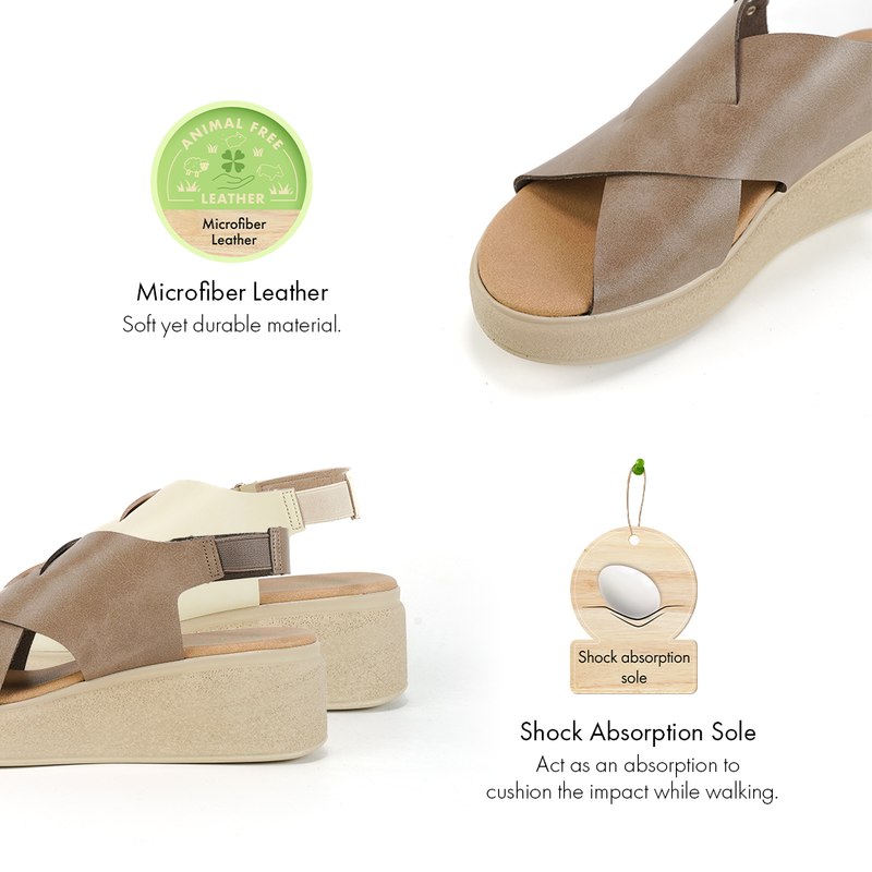 No.3808 Shock Absorption Comfort Wedge Sandal