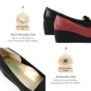 No.3089 Stable Heel Metal Buckle Pumps