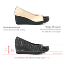 No.3094 Elegant Chain Cap Toe Pumps