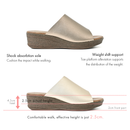 No.1860 Easy Comfort Platform Slip-On Sandals