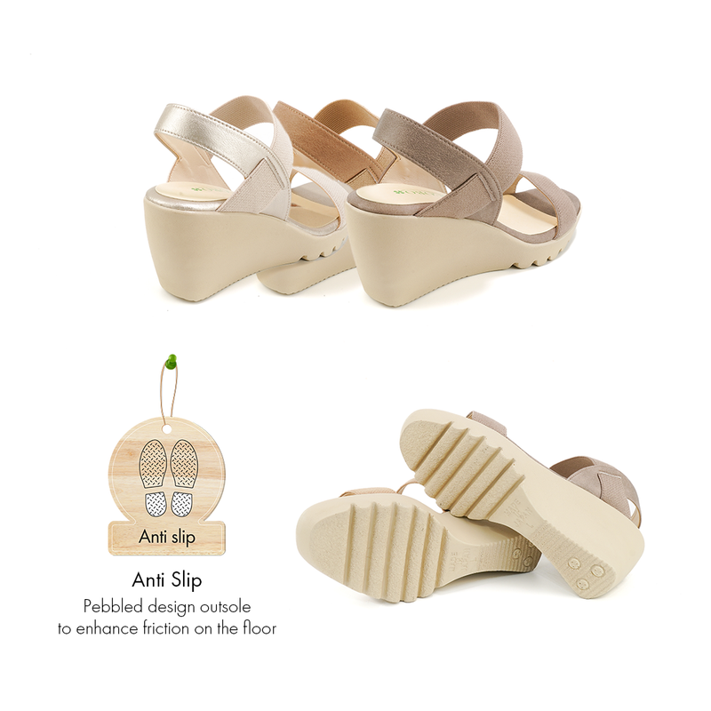 No.2045 Ankle Support Belt Wedge Sandal