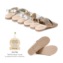 No.4801 Arch Cushion Leather Cross Sandal