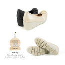 No.3088 Stable Heel Metal Buckle Pumps