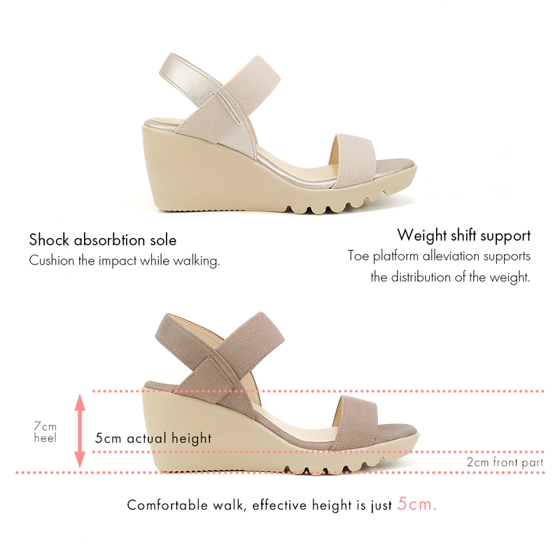 No.2045 Ankle Support Belt Wedge Sandal