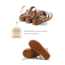 No.8305A Flower Cut Wedge Sandal